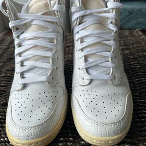 Nike White wedge croc.